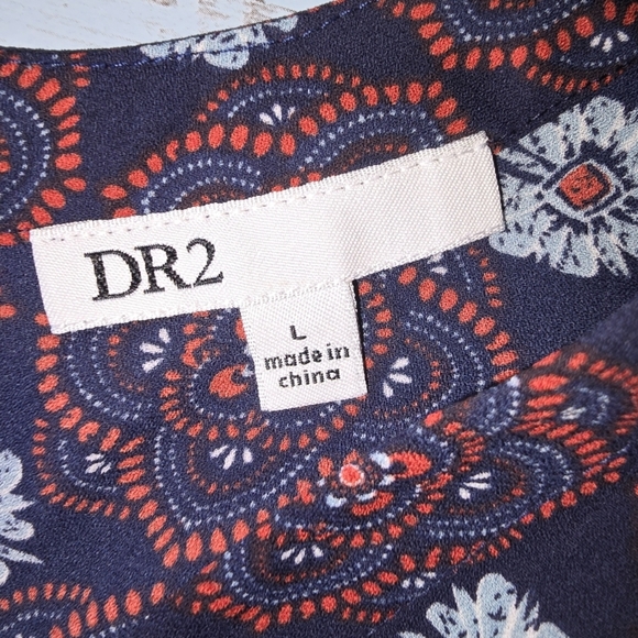 DR2 Brown V-Neck Tunic Top - Picture 2 of 4